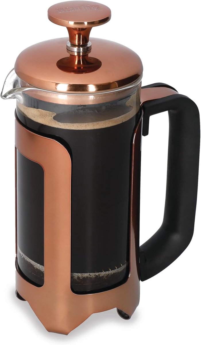 Koffiezetapparaat - Cafetière - Koffie zetten - Drie kopjes capaciteit - 12 x 7.2 x 18.7 cm - Koper