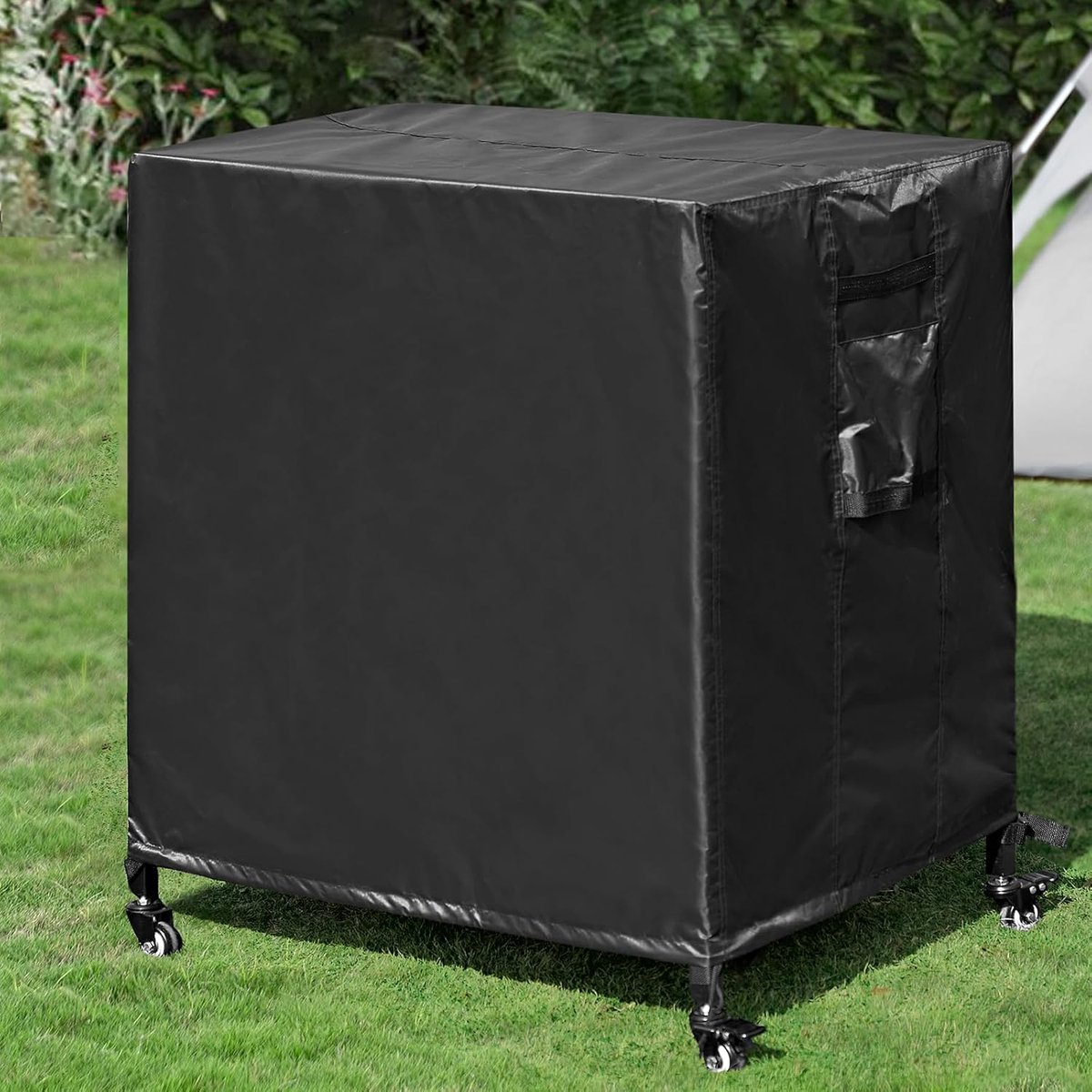 RVS Grillwagen met Deksel en Wielen - Werktafel en Pizza Oven Standaard