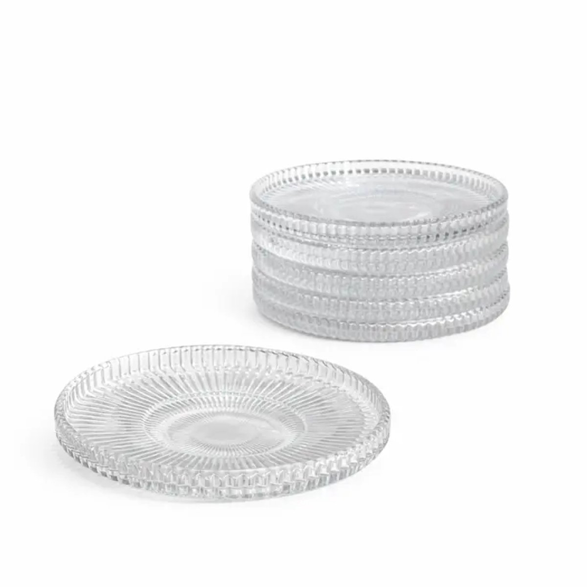 Theeschotels set van 6 porselein wit