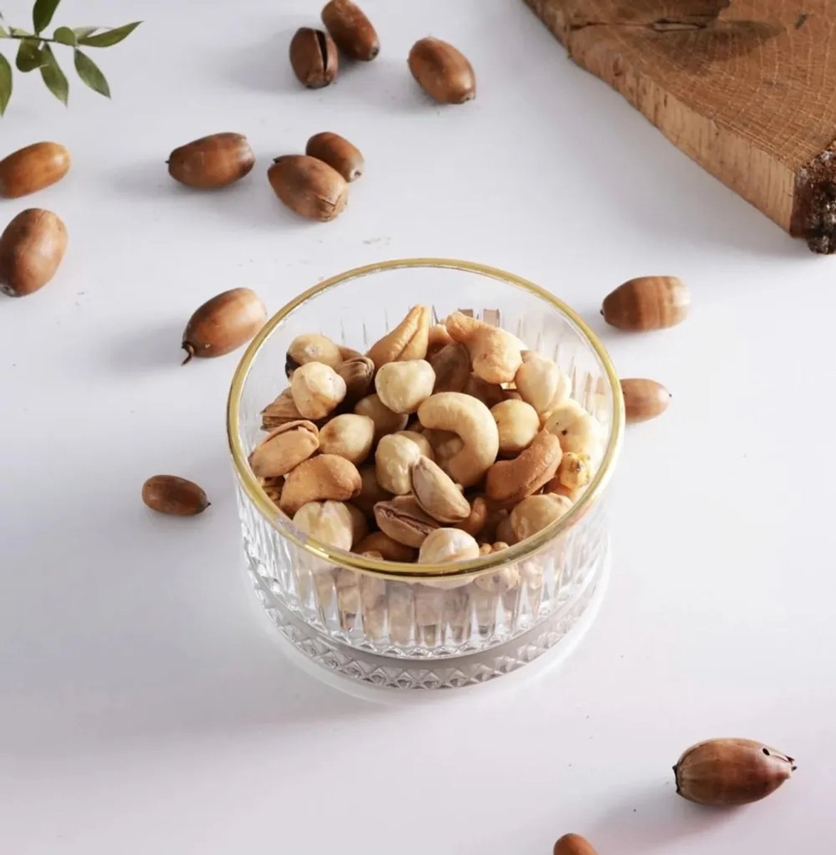 Pasabahce - snackkom - Elysia - set van 4 - gouden rand - 235 cc - diameter 9 cm