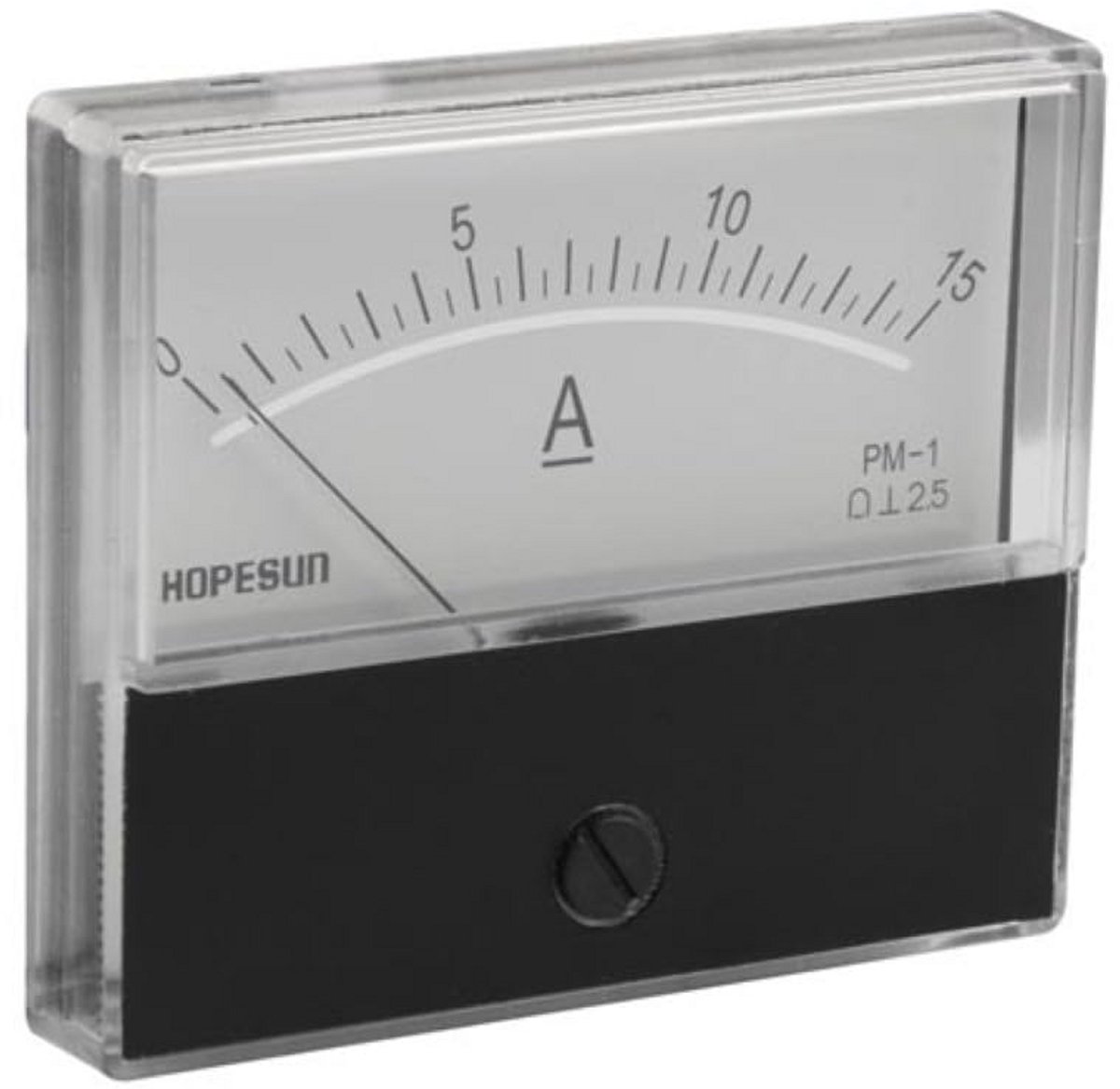 Analoge Stroommeter - Rotary Gauge - Paneel Installatie - Met Nulregelaar - 70mm Breedte