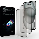 Screenprotector Glas - Geschikt voor iPhone 15 Plus - 16 Plus - 2.5D Full Cover | Umbrella Glass