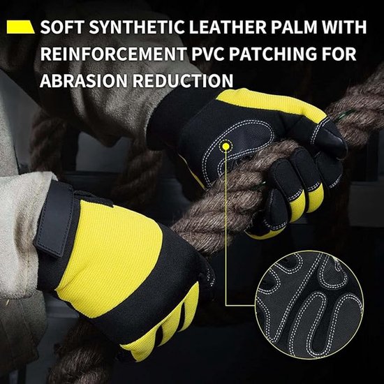 Unisex tuinhandschoenen - Touchscreen-compatibel - Prikbestendige & doornvrije werkhandschoenen - Tuincadeau voor vrouwen - Zwart - Maat L van Merkloos	 — afbeelding 4