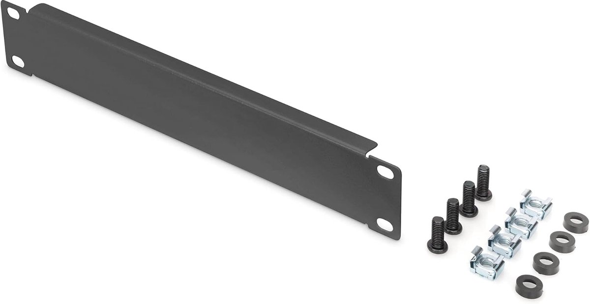 Blind Paneel - Afdekplaat Netwerk - Kast Organisatie - Stalen Constructie - 10 Inch 1U - Zwart