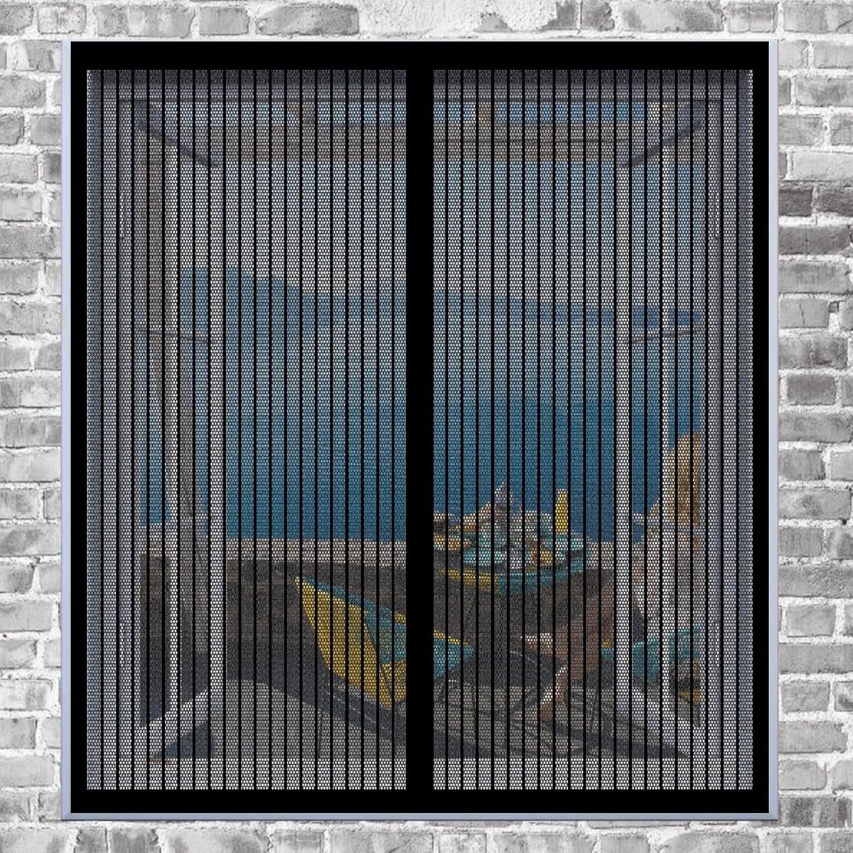 Magnetisch Horraam 140 x 70cm Zwart - Insectenhor voor Luchtdoorlating en Bescherming