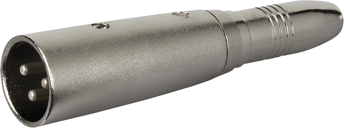 XLR Male Jack Female - Stereo Adapter - Audio Verbindingen - Robuuste Constructie - Zilver