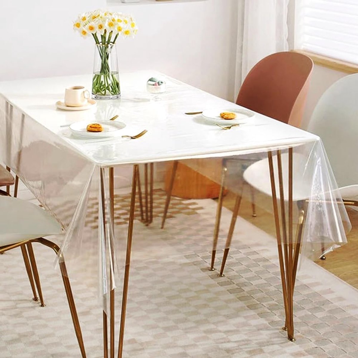 Transparant Tafelkleed Beschermfolie 100x140 cm - Dikke PVC Tafelbescherming, Afwasbaar