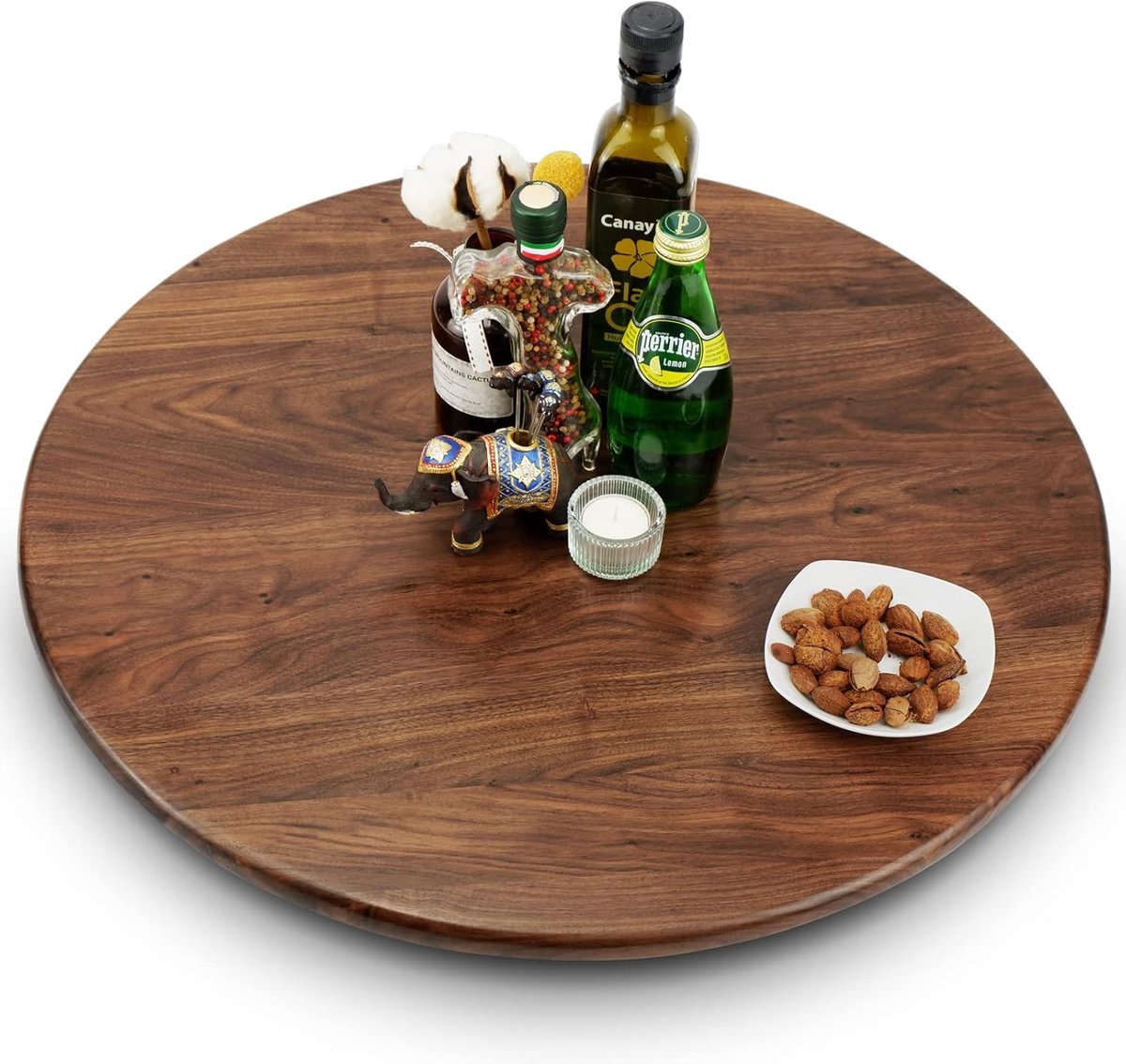Draaibare Serveerschaal Hout, 24 Inch Tafelspinner voor Eettafel en Keuken