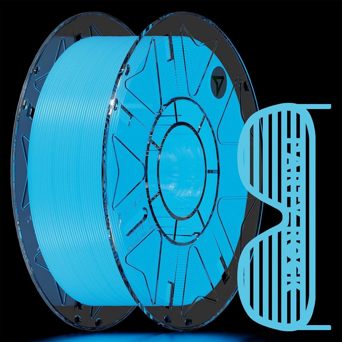 Gloeiend Filament - Lichtgevend PLA - 3D Printen - Hoge Snelheid - 1KG - Blauw