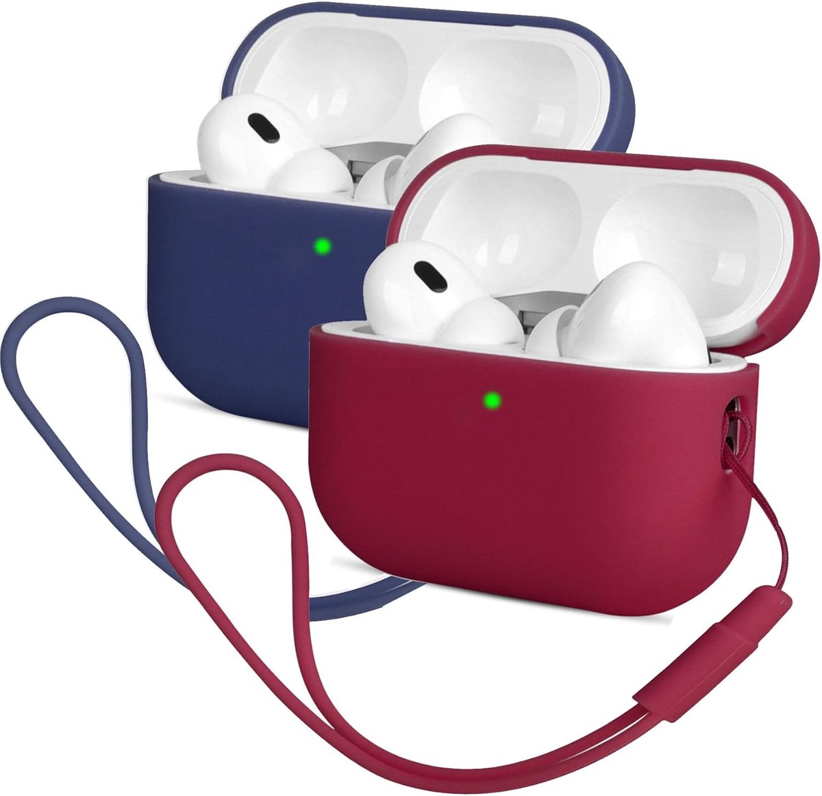 2-Pack Siliconen Hoesjes voor AirPods Pro 2e Generatie (2022) - Schokbestendig en Dun