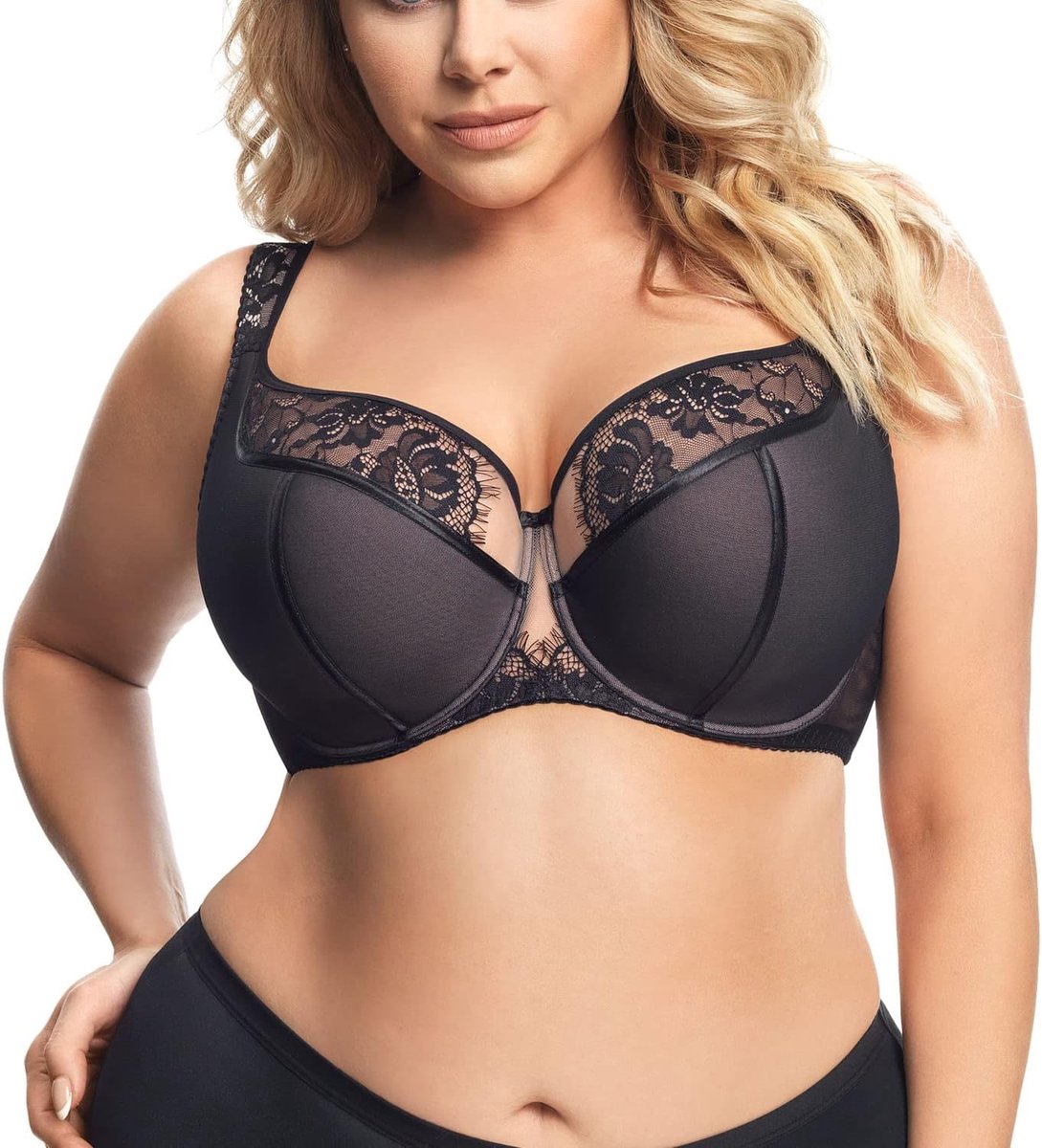 Dames Beha - Lingerie Ondergoed - Dagelijks Dragen - Semi Verstevigd - Verstelbare Bandjes - Zwart