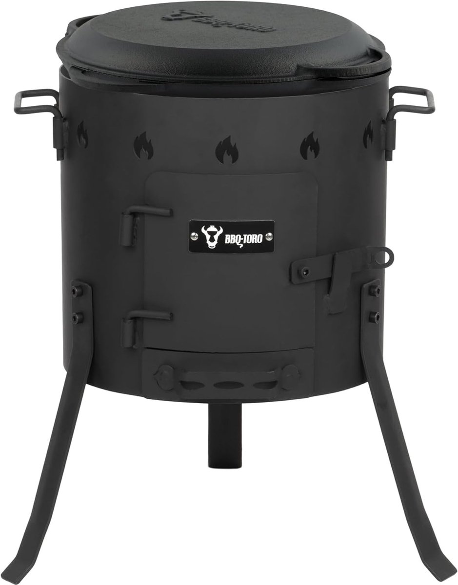 Gietijzeren Kazan Set met Oven - 6,9L Kookpot & Dutch Oven Geschikt
