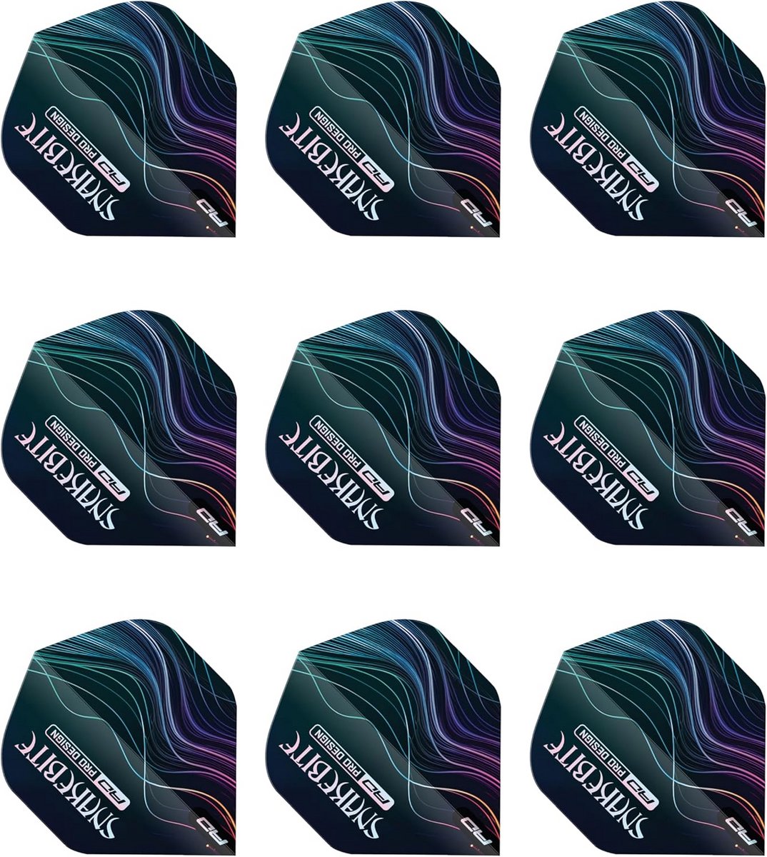 Dart Flights Professioneel Extra Dik 100 Micron Standaard Vorm - 9 Stuks