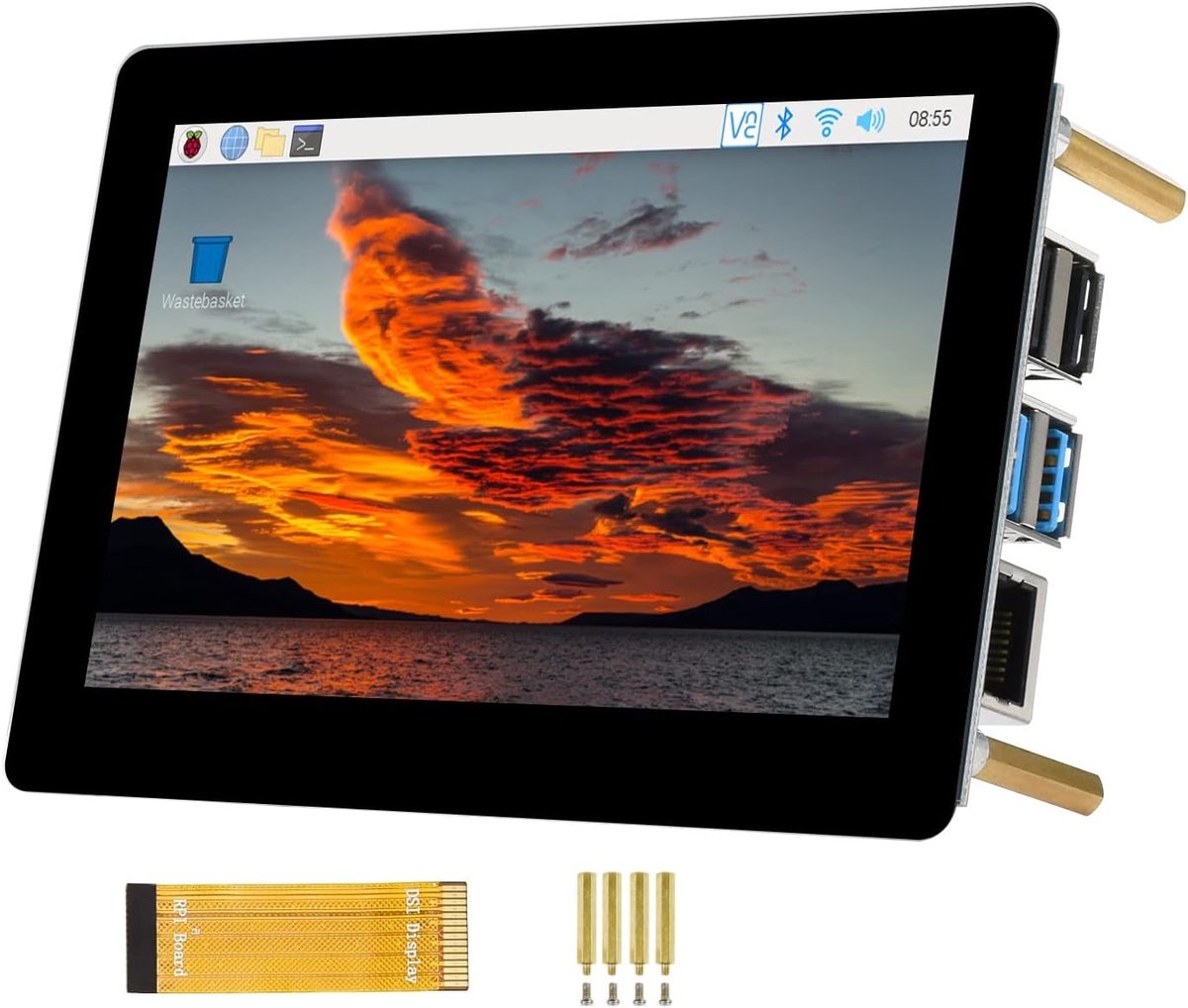 5 inch DSI LCD Touchscreen met IPS Paneel voor Raspberry Pi 800x480 Resolutie