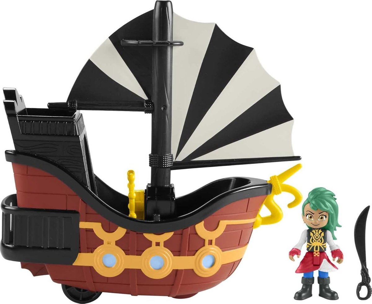 Piraten Speelset Bonnie Bones & Speelgoedschip voor Kinderen - Zeeavonturen Speelgoed