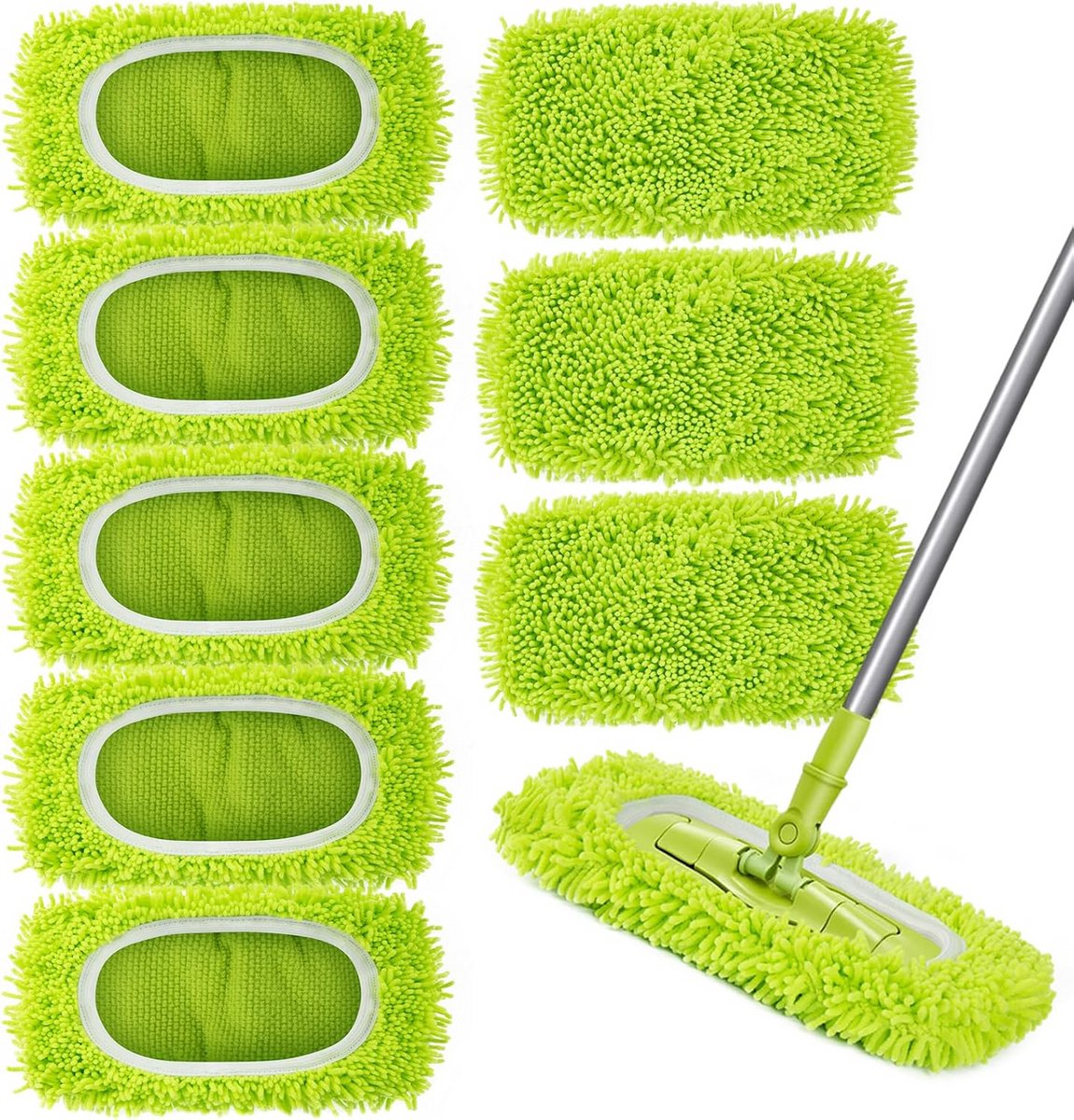 8x Herbruikbare Microvezel Dweildoeken - Droog & Nat Gebruik voor Vloerreiniging