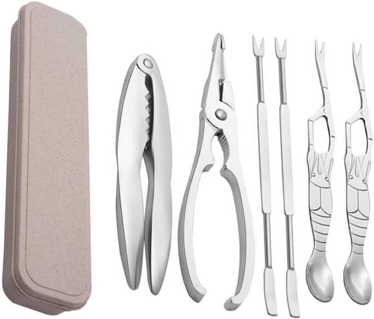 Krabben- en Zeevruchten Toolkit met Krakers, Vorken en Opbergkoffer