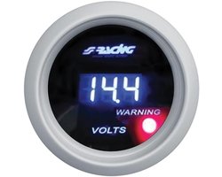 Digitale Voltmeter - Spanningsmeter - Auto Elektronica - 52mm Diameter - 4 x 5.8 x 4cm - Aluminium