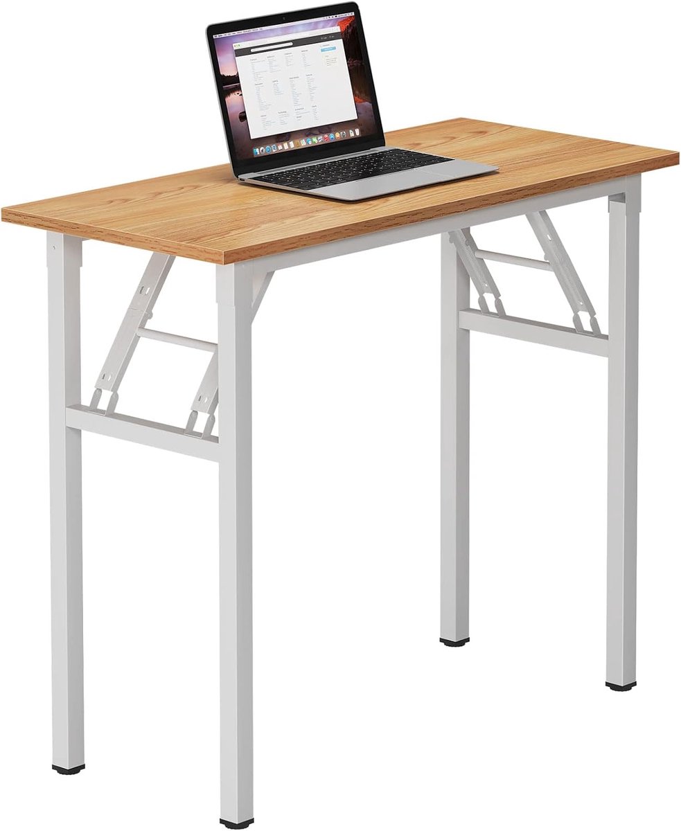 Opvouwbaar Bureau Zonder Montage - Compact Schrijftafel 80x40 cm voor Thuiswerkplek of Studenten
