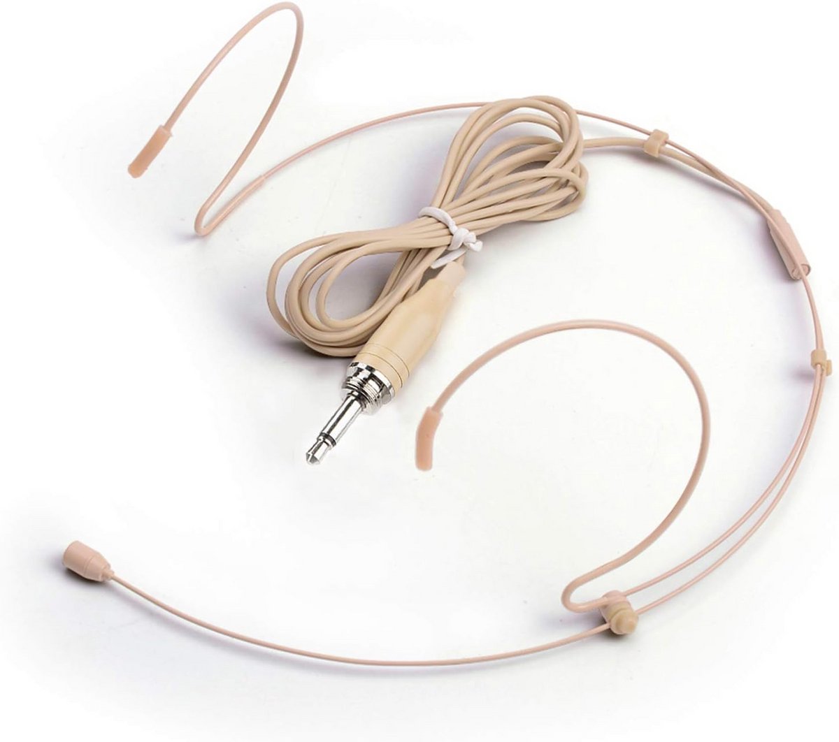 Discrete Oorhaak Microfoon Headset voor Draadloze Zangles & Podiumgebruik - Beige