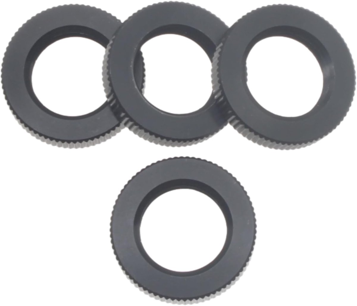 4x Microfoonstandaard Moer 5/8"-27 Borgmoer voor Microfoonarmen en Fotostatieven - Zwart