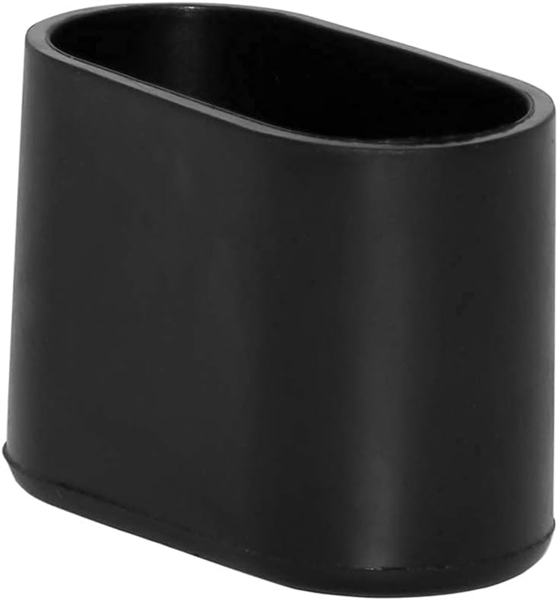 Zachte PVC Stoelpootdoppen Ovaal voor Tafels en Stoelen – 8 Stuks Zwart