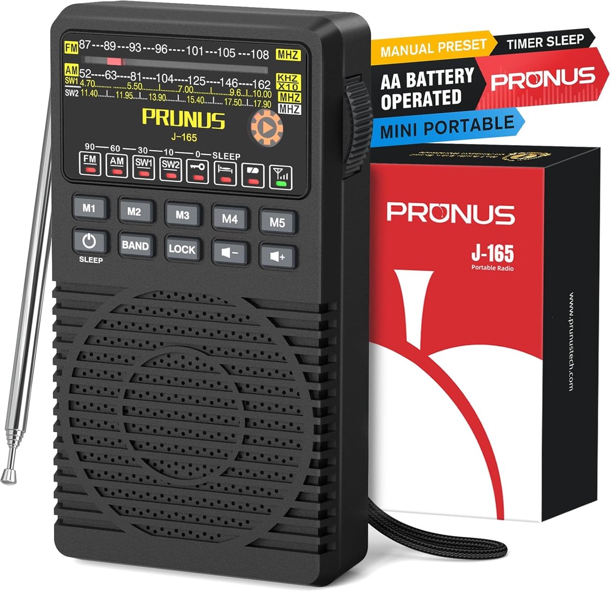 Draagbare Radio - Mini Ontvanger - Noodsituaties Buiten - Uitzonderlijke Ontvangst - 13 x 7.5 x 3.7 cm
