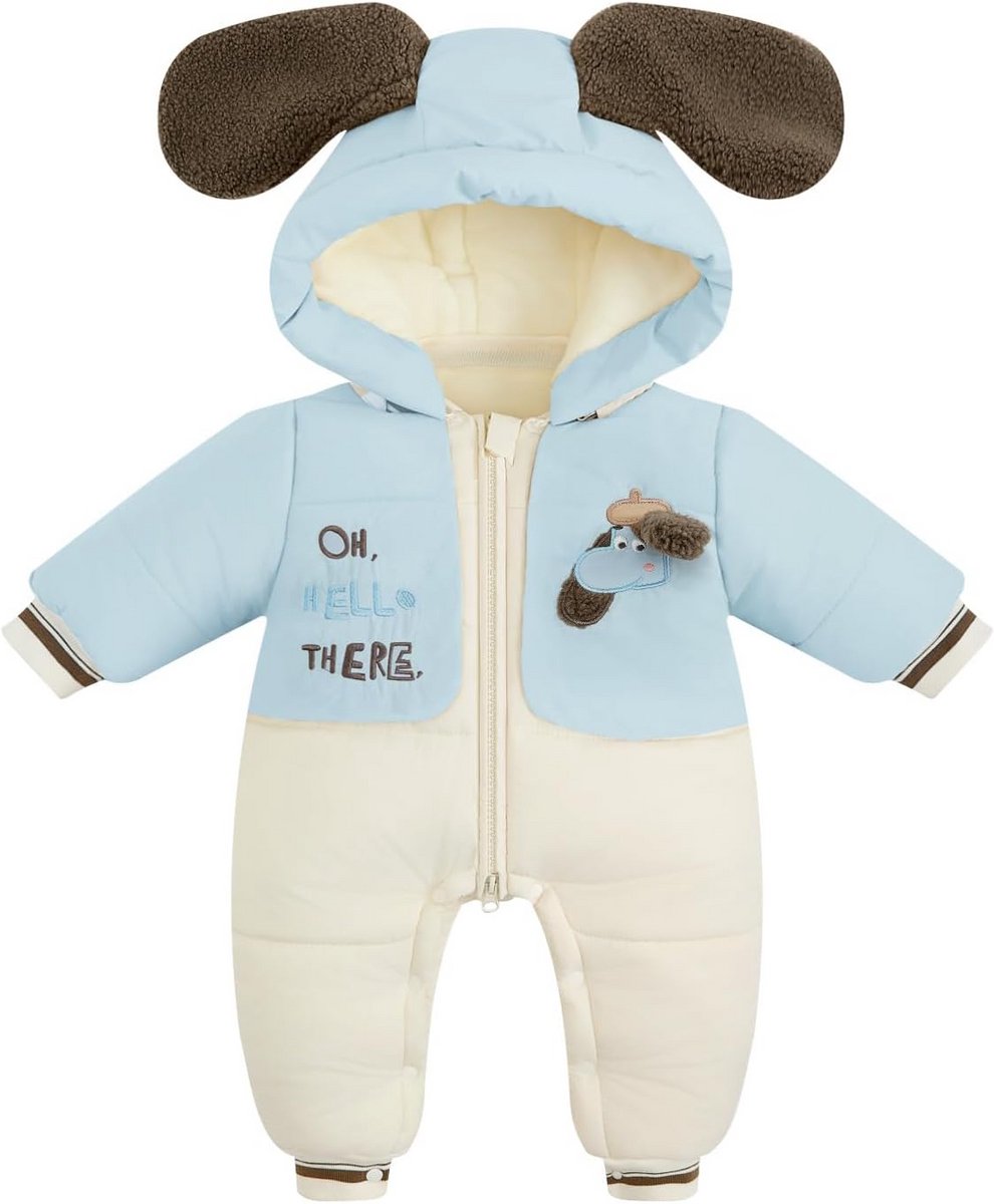 Warm Baby Sneeuwpak met Capuchon voor Jongens en Meisjes (6-18 Maanden)