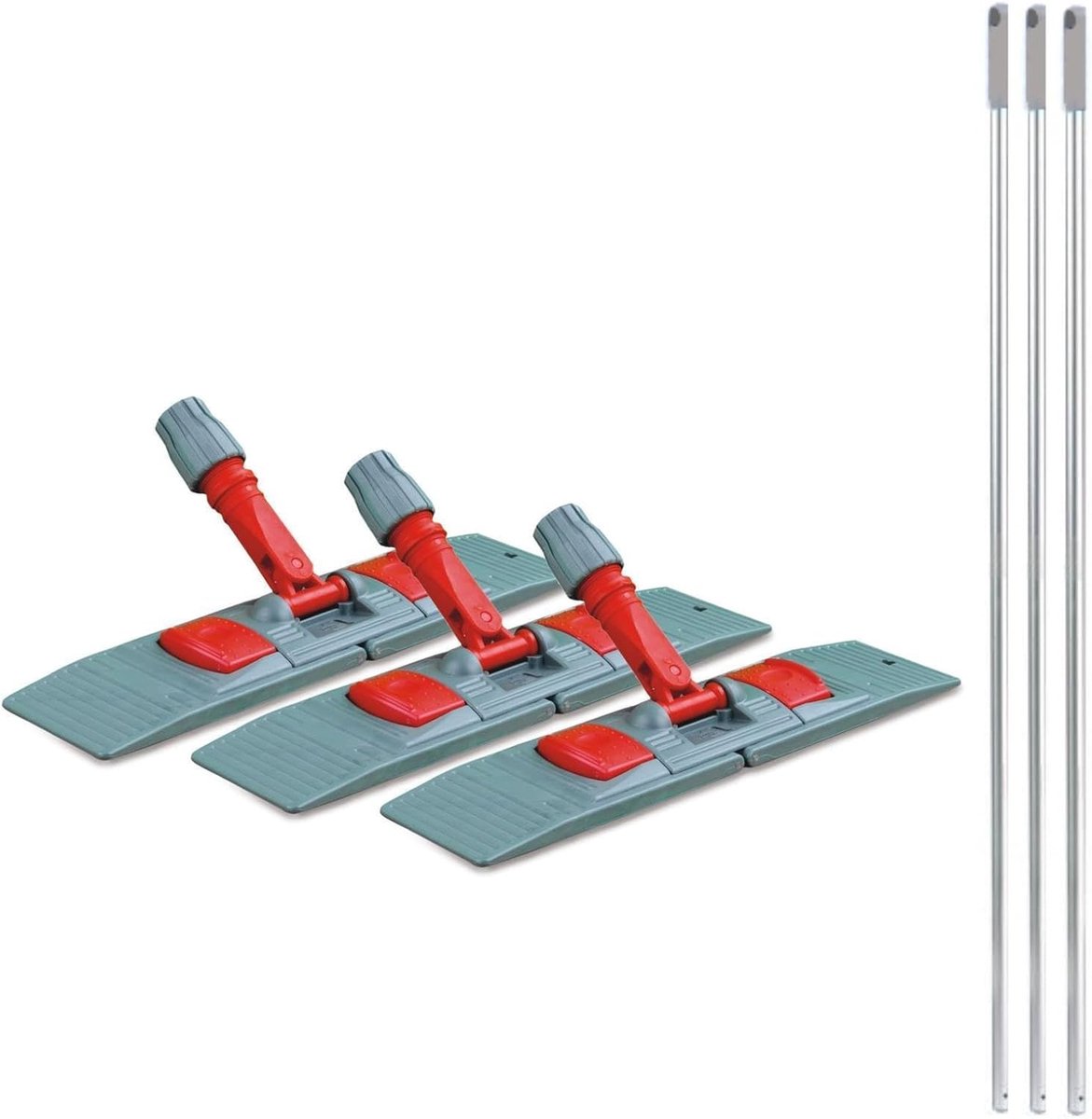 Set van 3 Wisselbare Steelhouder voor Dweilmop - 60 cm Bevestiging