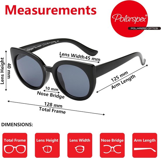 Gepolariseerde Cateye Zonnebril Meisjes (2-8 Jaar) Met Onbreekbaar Frame en UV-Bescherming — afbeelding 2