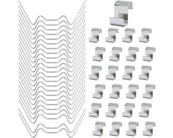 Allecto Plus - 50 stuks Glasklemmen voor Kassen - Z en W Klemmen voor Tuinkassen - Lente Klemmen - Glazen Kas Clips - Raamklemmen voor Kassen - Kas Bevestigingsclips