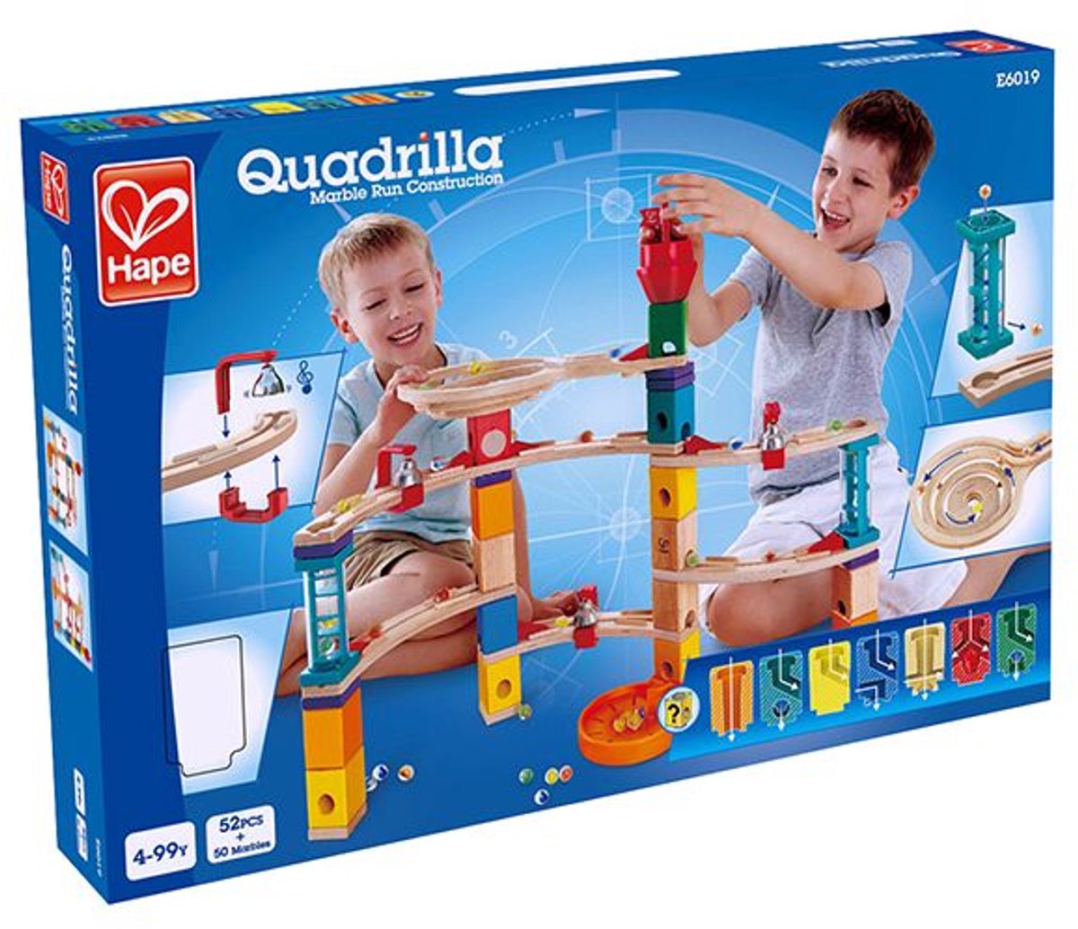 Hape Castle Escape Quadrilla Knikkerbaan – 102-delig bouwset met klokkjes en transparante trappen, vanaf 4 jaar — afbeelding 5