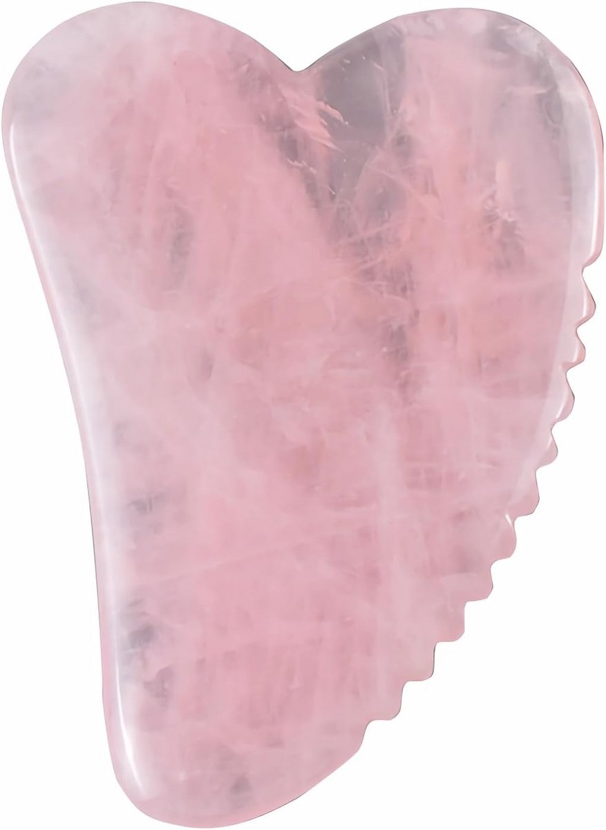 Rozenkwarts Gua Sha Paddenstoel Set voor Gezichtsmassage en Huidversteviging