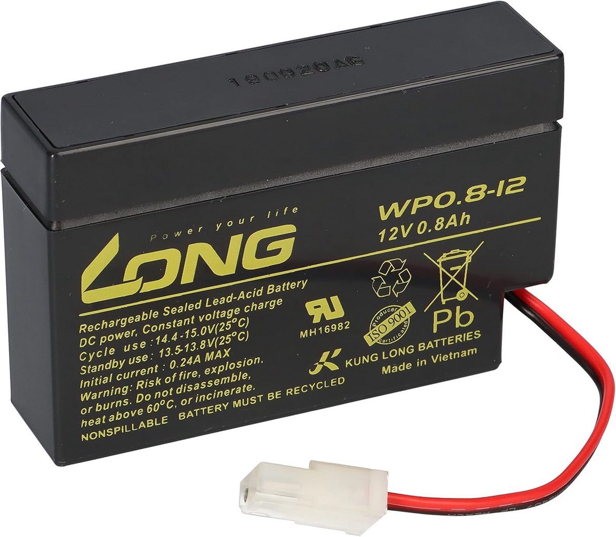 Loaaccu - Oplaadbare Batterij - Rolluiken - AGM Technologie - 96x25x62mm