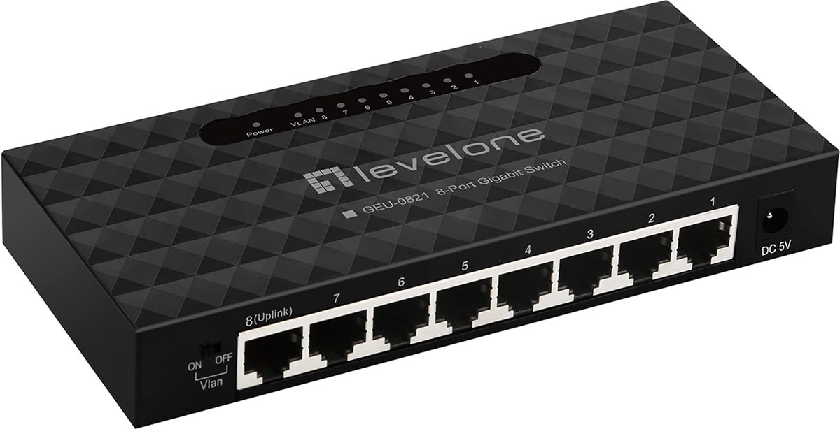 Managed Gigabit Netwerk Switch - 8 Poorten Gigabit Ethernet (10/100/1000)