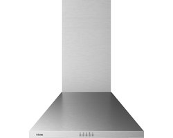 AP461RVS ETNA - Schouwkap - RVS - 60 cm - 3 Snelheden - Druktoetsen - LED spots - Energielabel A+ - Afvoer naar buiten of recirculatie