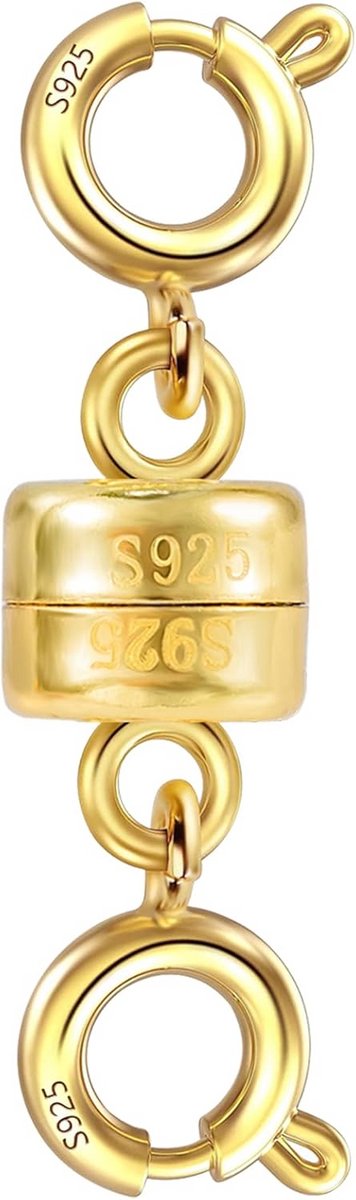 Magnetische Kettingsluiting Goud en Zilver 925 - Dubbele Connector voor Kettingen en Armbanden