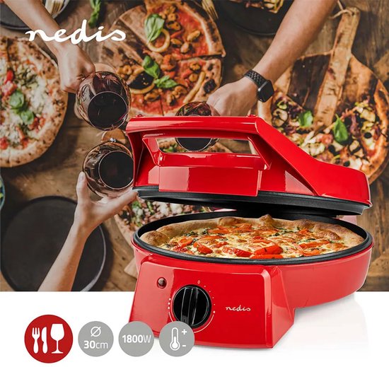 Nedis Pizzamaker & Grill 30 cm - 1800 W - Pizza Oven met Thermostaat — afbeelding 5