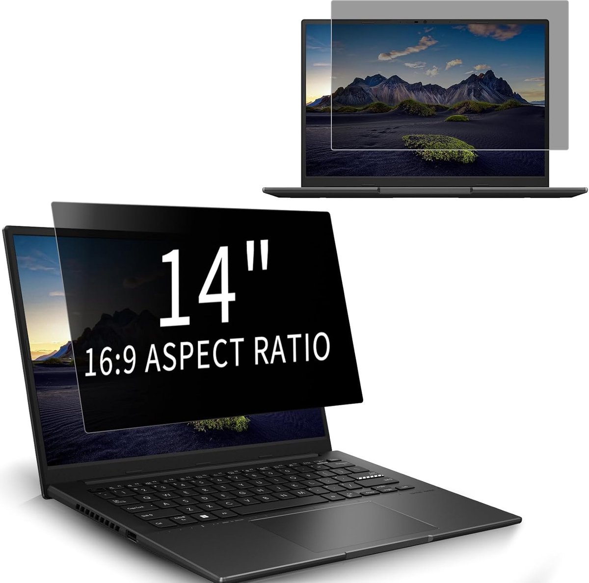 Famanu – Privacyfilter voor laptop 14 inch 16:9 - blauw licht - afneembare anti-spionage schermbeschermer - privacyfilter voor /laptop/laptop/laptop/Thinkpad/laptop/apparaat (14 inch 16:9)