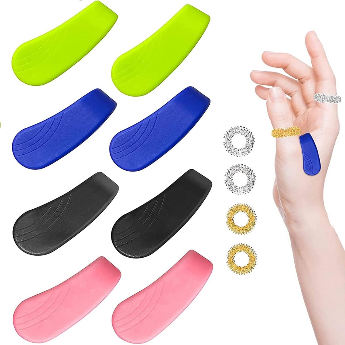 12 Stuks Acupressuur Clips voor Hoofdpijnverlichting en Stressvermindering