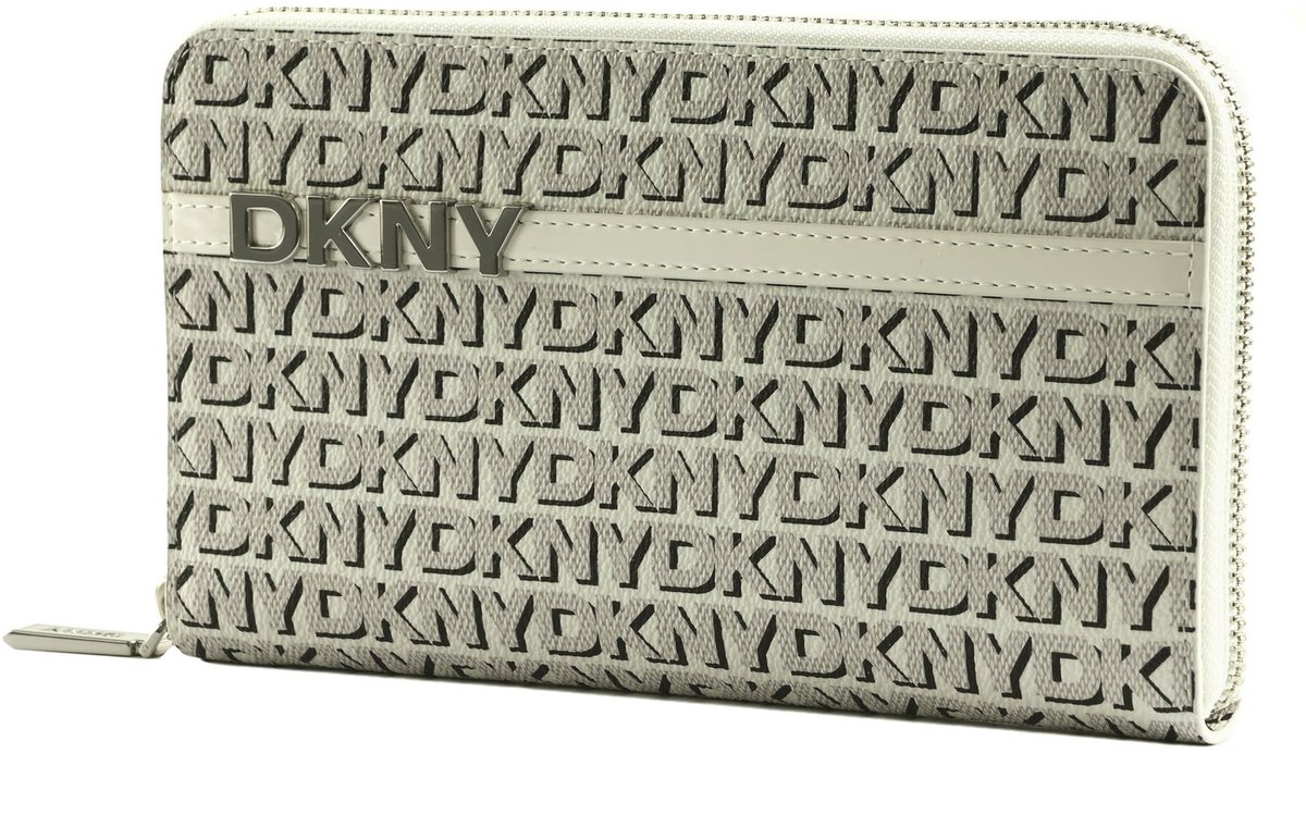 DKNY portemonnee Avril Zip Around Wallet Marshmallow wit