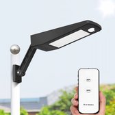 Solar wandlamp buiten 'Paddle' - Zwart - Straatlamp - Schijnwerper met bewegingssensor - Buitenlamp met sensor - Tuinverlichting met sensor - Tuinverlichting op zonne-energie