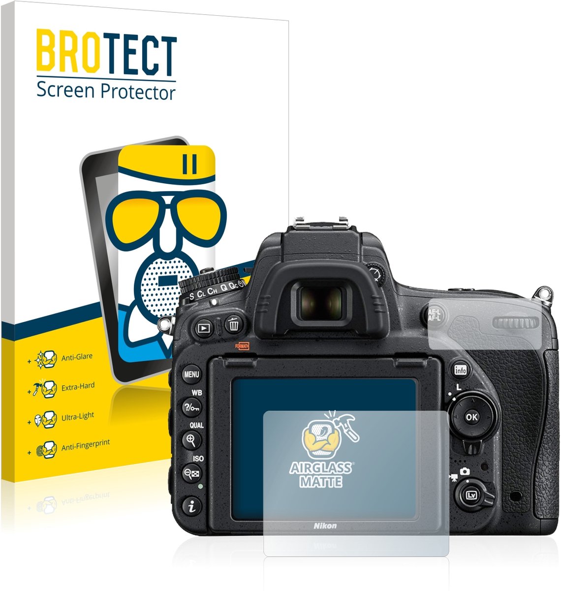 BROTECT - Screenprotector voor Nikon D750 - Folie Beschermfolie Beschermglas matte