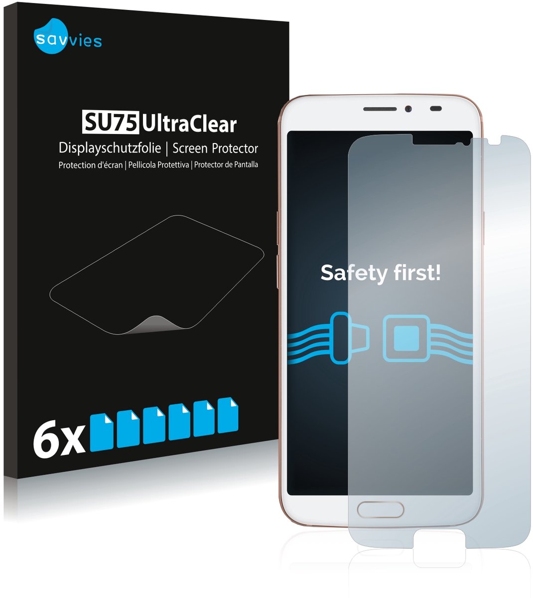 Savvies - Screenprotector voor Doro 8080 - Folie Beschermfolie transparant 6 Stuks