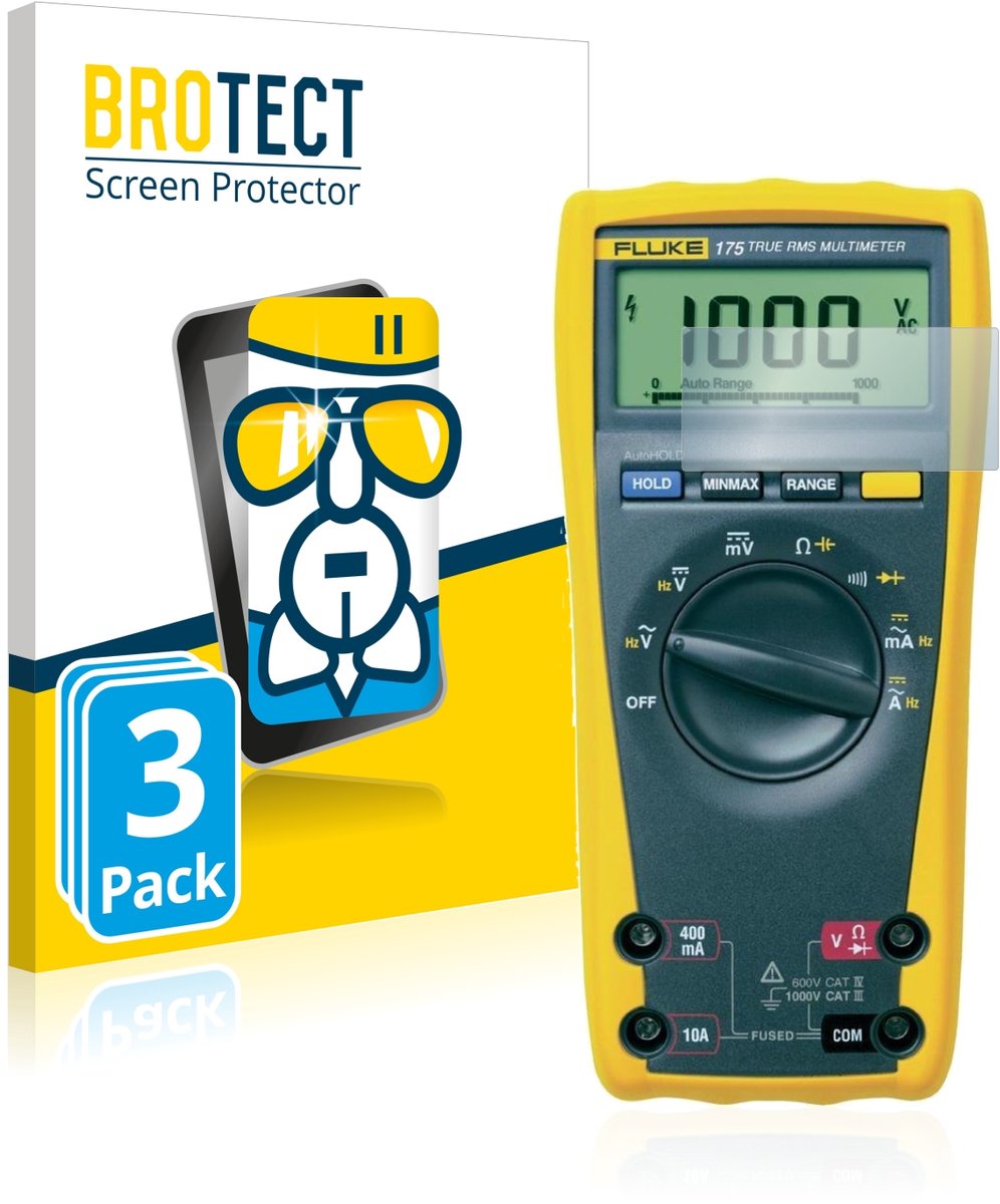 Screenprotector 3 Stuks voor Fluke MultiMeter 175/ 179 Beschermglas transparant