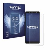 Savvies - Screenprotector voor Samsung Galaxy A8 2018 - Folie Beschermfolie transparant 6 Stuks