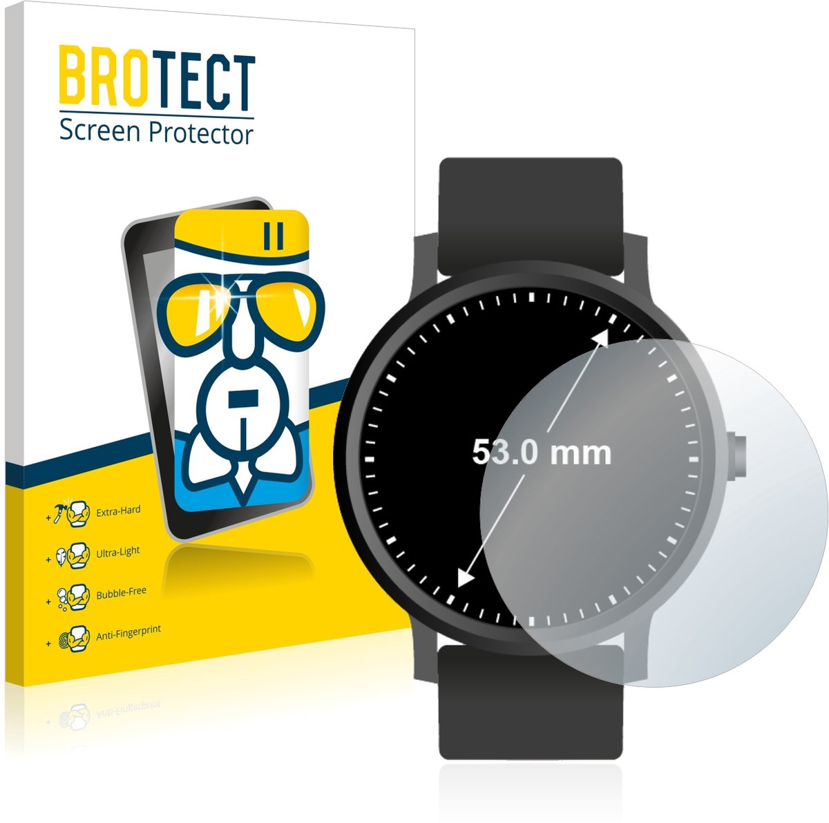 Screenprotector voor Horloges (Rond, ø: 53 mm) Beschermglas transparant