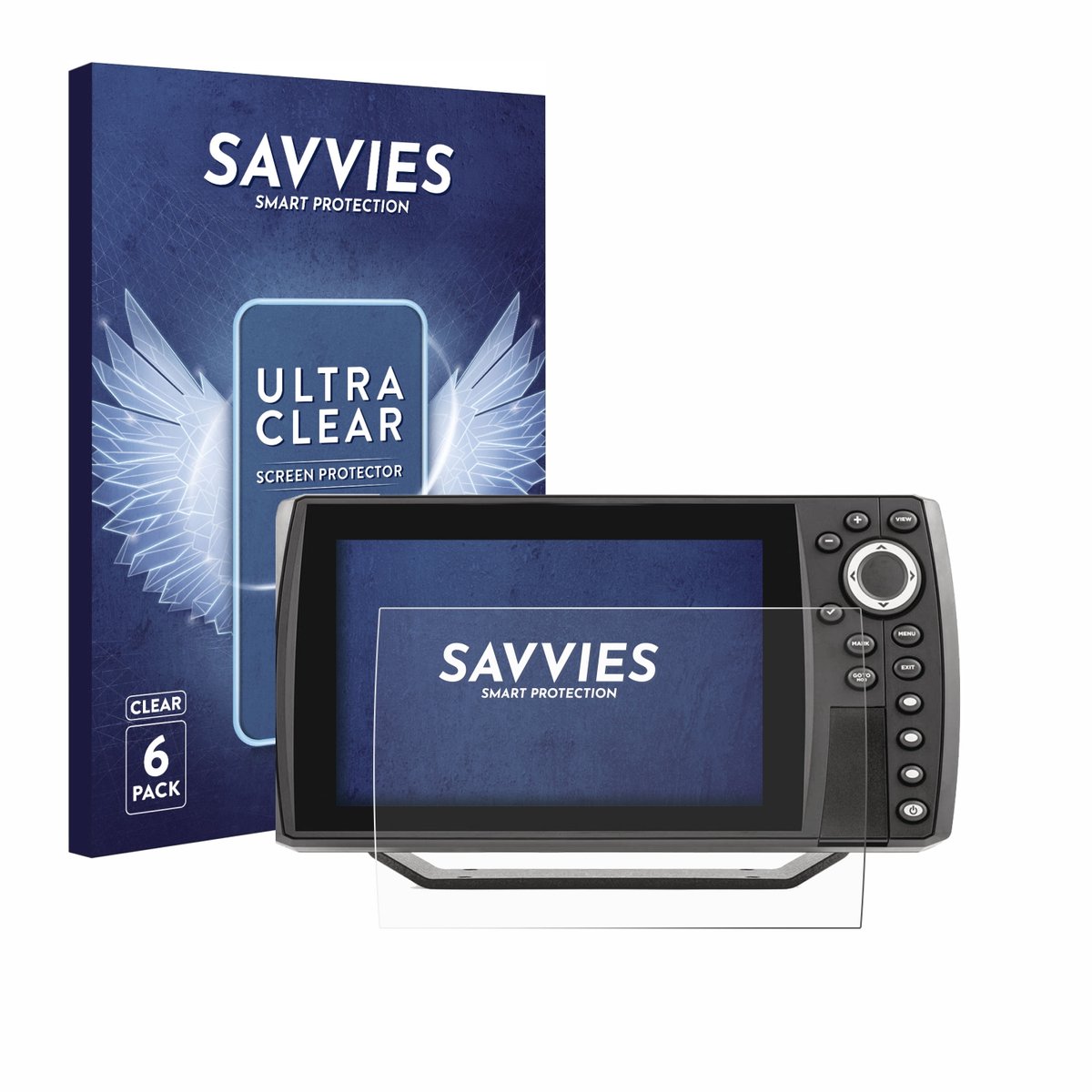 Savvies - Screenprotector voor Humminbird Helix 7 - Folie Beschermfolie transparant 6 Stuks