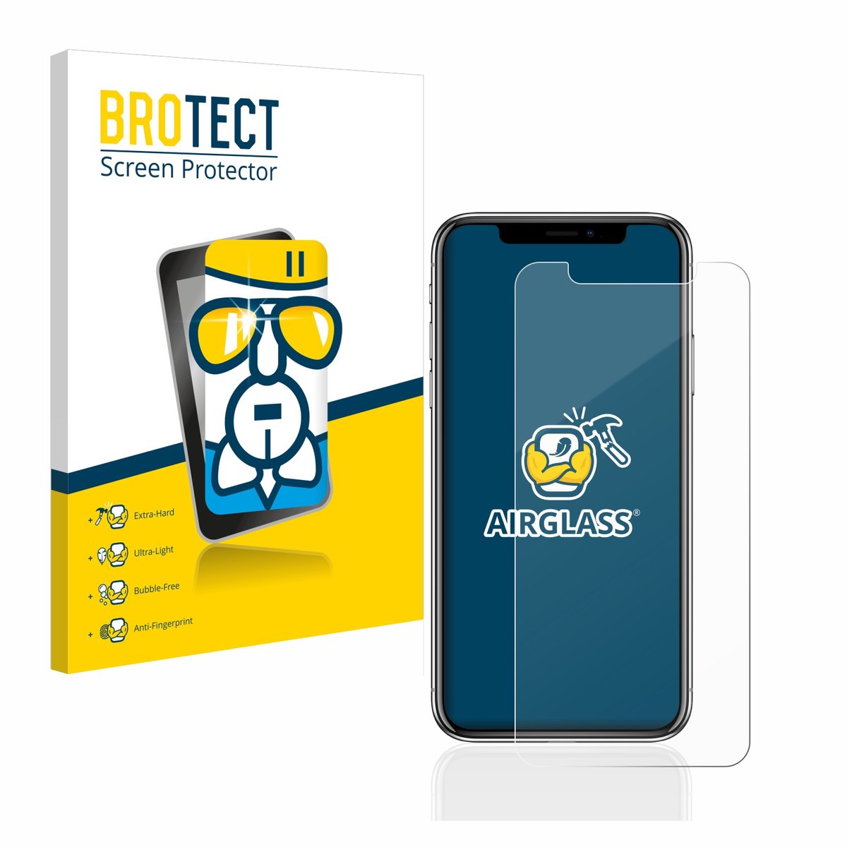 Screenprotector voor Apple iPhone X / Xs / 11 Pro Beschermglas transparant