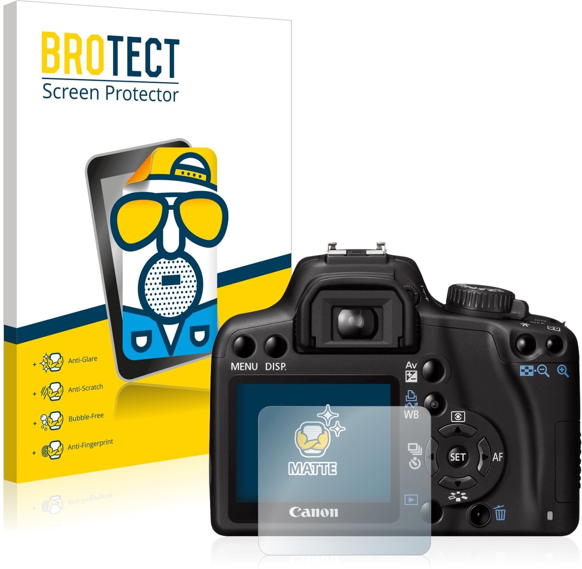 BROTECT - Screenprotector voor Canon EOS 1000D - Folie Beschermfolie matte 2 Stuks